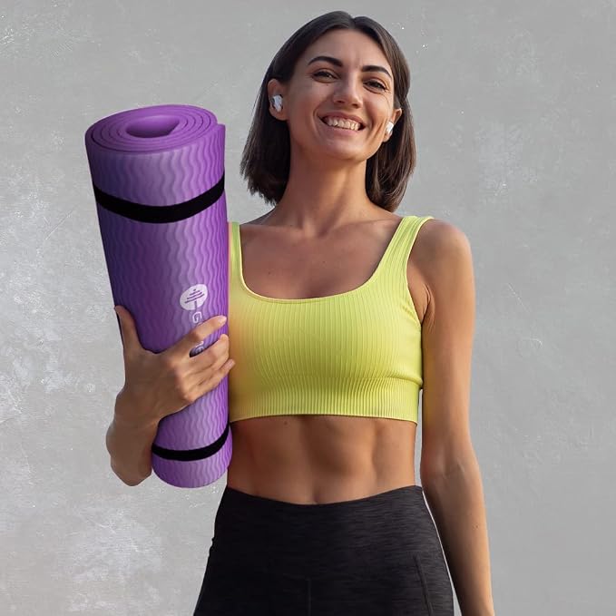 GYMENIST Thick Exercise Yoga Floor Mat Nbr 24 X 71 Inches - Image 5