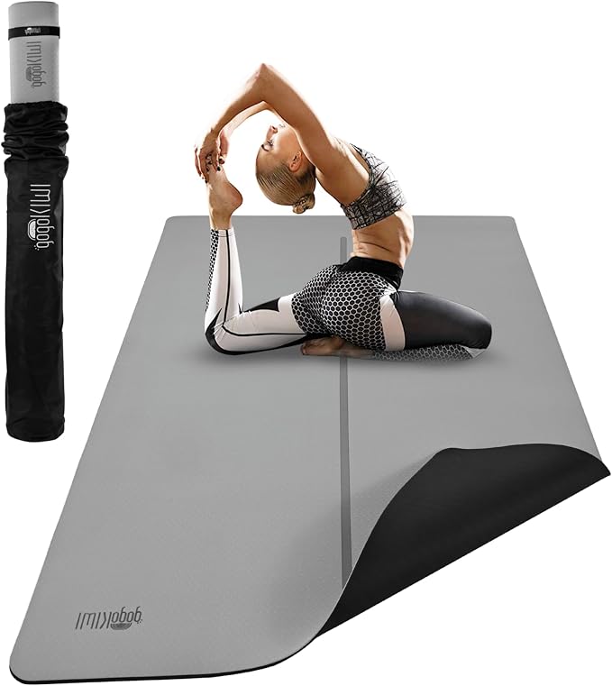 Gogokiwi Large Yoga Mat – 1/4" & 1/2" Thick Exercise Mats by Gogokiwi