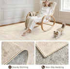 3x5 Area Rugs for Living Room: Vintage Boho Neutral Washable Rug Indoor Soft - Image 4