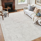 6x9 Area Rugs for Living Room: Vintage Boho Neutral Washable Rug Indoor Soft - Image 3
