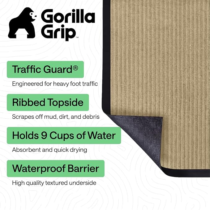 GORILLA GRIP Waterproof Traffic Guard Door Mat, Heavy Duty Entryway Mats - Image 2