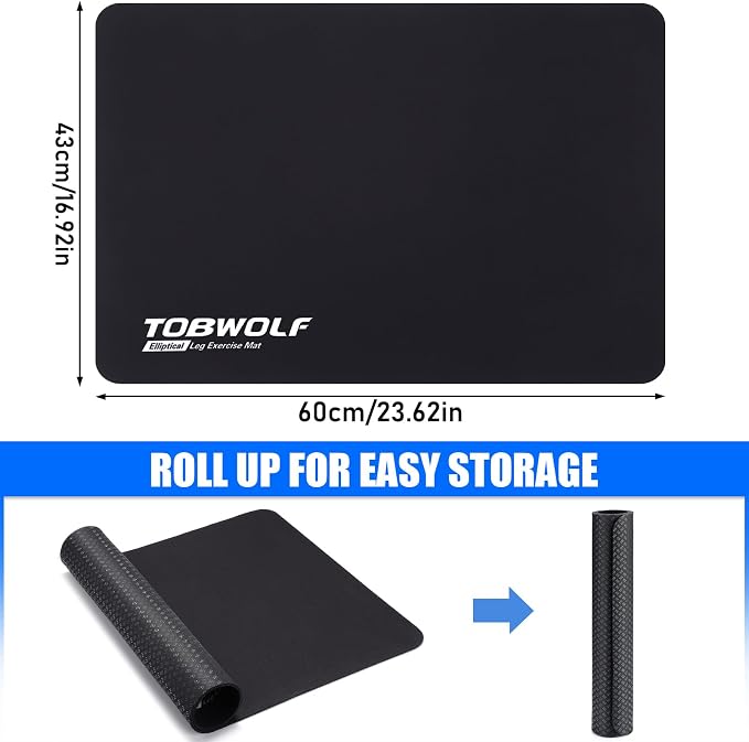 TOBWOLF Non-Slip Workout Mat for Ellipse Leg Exerciser, Ellipse Machine Mat - Image 2