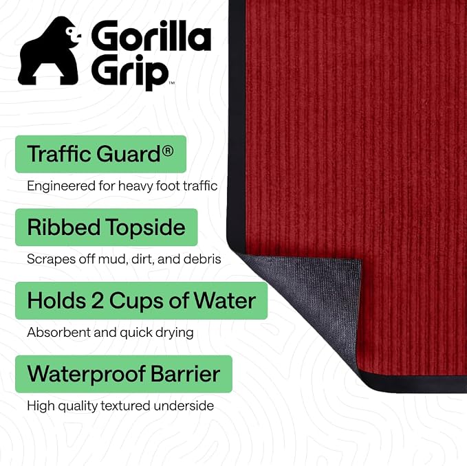 GORILLA GRIP Waterproof Traffic Guard Door Mat, Heavy Duty Entryway Mats - Image 2
