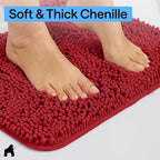 GORILLA GRIP Plush Absorbent Shaggy Chenille Bath Rug Mat - Image 5
