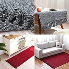 Cotton Bathroom Rug Reversible Laundry Room Rag Rug. Hand Woven Chindi Area Rug - Image 5