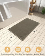 AMOAMI Upgraded Waffle Bath Mat, Super Absorbent Non Slip Bath Mats - Image 2