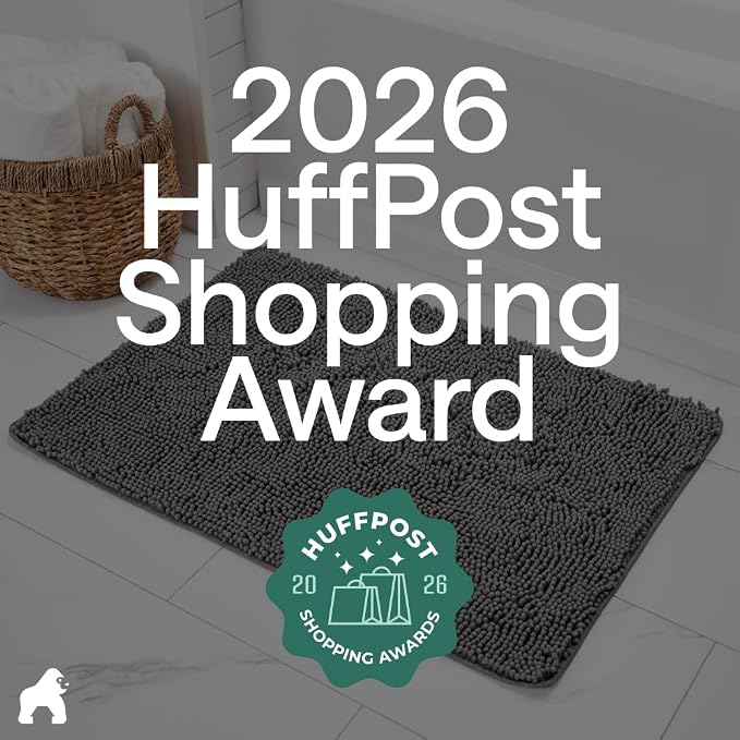 GORILLA GRIP Bath Rug Mat 60x17, Soft Absorbent Chenille, Quick Dry Microfiber - Image 6