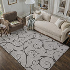 PureCozy Gray Washable Area Rug 4x6 Soft Shag Rugs - Image 4