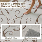 PureCozy Washable Neutral Area Rug 8x10 Beige Soft Shag Rugs - Image 6