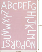Topotdor Kids Play Rug Alphabet Nursery Area Rug Extra Large Soft Crawling Play - Image 2