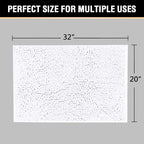 H.VERSAILTEX Pure White Bath Rug Super Soft Microfiber Non Slip Mat Absorption - Image 2