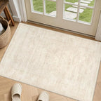 Machine Washable Area Rugs 2x3: Vintage Boho Neutral Washable Rug Indoor Soft by Luxturiy