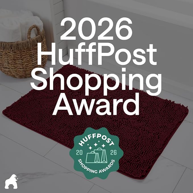 GORILLA GRIP Bath Rug Mat 48x24, Soft Absorbent Chenille, Quick Dry Microfiber - Image 6