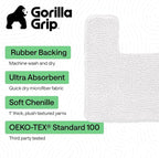 GORILLA GRIP Plush Absorbent Shaggy Chenille Bath Rug Mat - Image 3