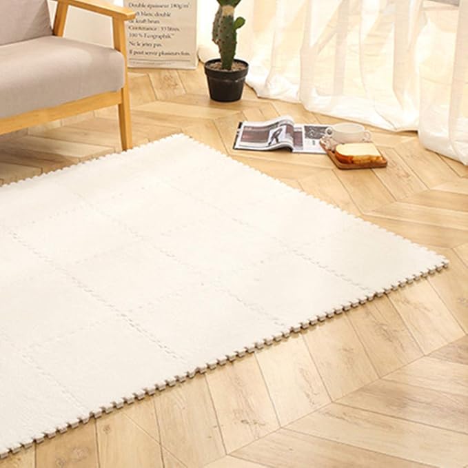 Smabee Interlocking Carpet Shaggy Soft EVA Foam Mats Fluffy Area Rugs - Image 9