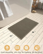AMOAMI Upgraded Waffle Bath Mat, Super Absorbent Non Slip Bath Mats - Image 2