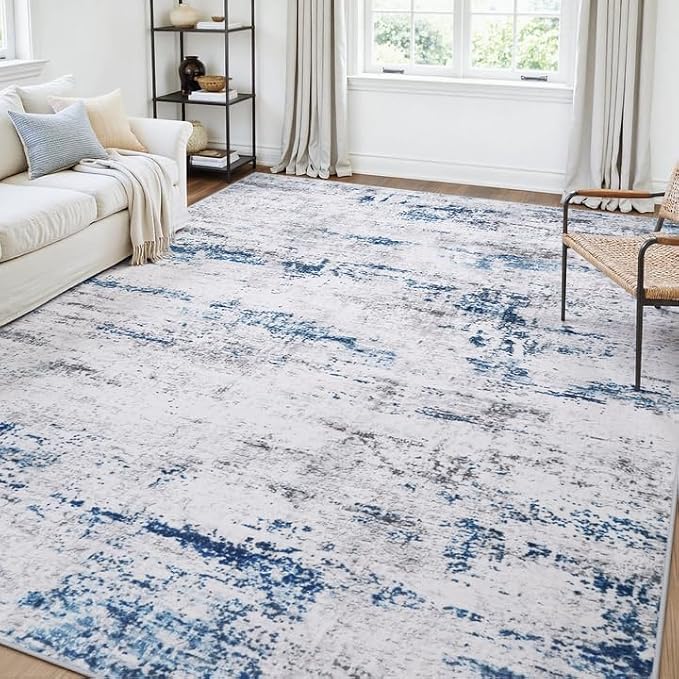 Area Rug Living Room Rugs: 5x7 Large Soft Indoor Carpet Modern Abstract Rug by GENTDRIZZ