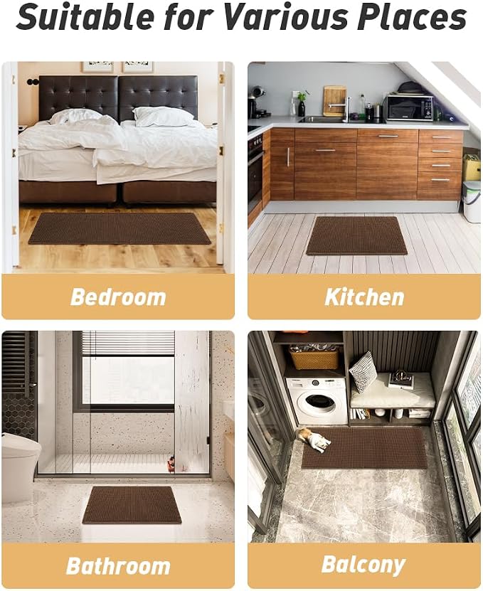 AMOAMI Upgraded Waffle Bath Mat, Super Absorbent Non Slip Bath Mats - Image 7