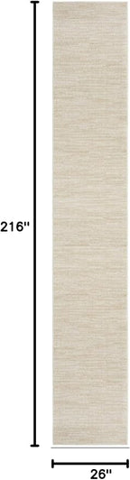 Nourison Home Nourison Essentials Ivory Beige 2'2" x 18' Area Rug - Image 2