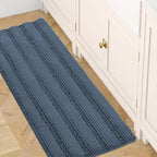 H.VERSAILTEX Bath Rugs for Bathroom Non Slip Bath Mats Thick Chenille Striped by HVERSAILTEX