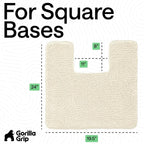 GORILLA GRIP Plush Absorbent Shaggy Chenille Bath Rug Mat - Image 2