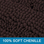 H.VERSAILTEX Bath Mats for Bathroom Non Slip Extra Thick Chenille Striped Bath - Image 3