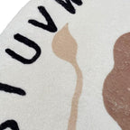 Poowe Cute Lion ABC Kids Play Mat Baby Nursery Rug Round Educational Alphabet - Image 8