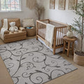 PureCozy Gray Washable Area Rug 4x6 Soft Shag Rugs by PureCozy