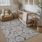 PureCozy Gray Washable Area Rug 4x6 Soft Shag Rugs by PureCozy