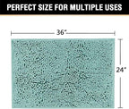 H.VERSAILTEX Bath Mat for Bathroom Non Slip Luxury Chenille Ultra Soft Bath - Image 2