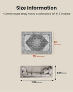 AMADA HOMEFURNISHING 5x7 Area Rugs, Washable Living Room Rug Low-Profile - Image 2