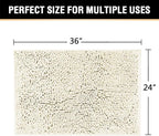 H.VERSAILTEX Bath Mat for Bathroom Non Slip Luxury Chenille Ultra Soft Bath - Image 2