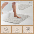 GORILLA GRIP Bath Rug Mat 48x24, Soft Absorbent Chenille, Quick Dry Microfiber - Image 7