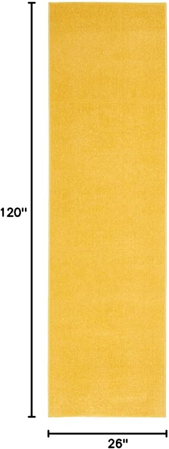 Nourison Home Nourison Essentials Yellow 2'2" x 10' Area Rug - Image 2