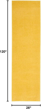 Nourison Home Nourison Essentials Yellow 2'2" x 10' Area Rug - Image 2