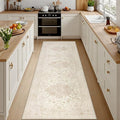 2'6''x8' Hallway Washable Runner Rug: Vintage Boho Neutral Kitchen Rug Soft by Luxturiy