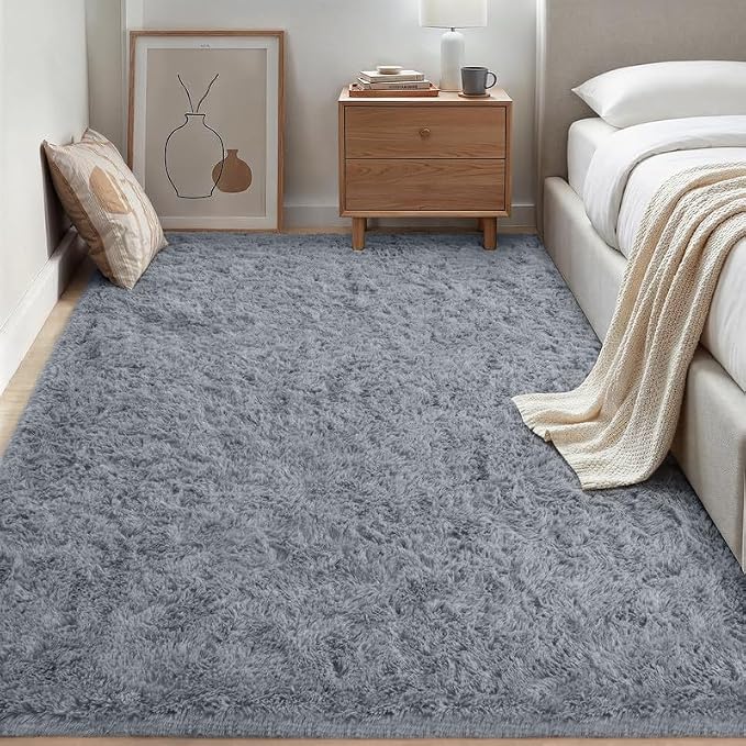 8x10 Area Rugs for Living Room Bedroom: Soft Fluffy Shag Rug Upgrade Non-Slip - Image 7