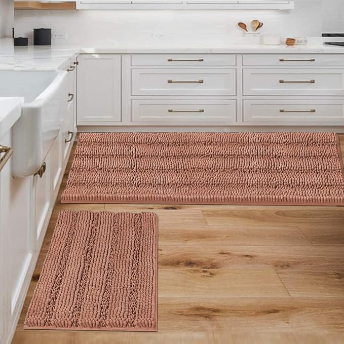 H.VERSAILTEX 2 Piece Set Bathroom Rugs Bath Mats Sets Super Absorbent Chenille by HVERSAILTEX