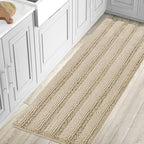 H.VERSAILTEX Bath Rugs for Bathroom Non Slip Bath Mats Thick Chenille Striped by HVERSAILTEX