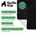 GORILLA GRIP Bath Rug Mat 44x26, Thick Soft Absorbent Chenille, Quick Dry - Image 2