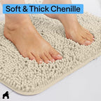 GORILLA GRIP Bath Rug Mat 60x24, Thick Soft Absorbent Chenille, Quick Dry - Image 4