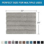 H.VERSAILTEX Bath Rugs for Bathroom Non Slip Bath Mats Extra Thick Chenille - Image 2