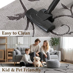 PureCozy Gray Washable Area Rug 4x6 Soft Shag Rugs - Image 7