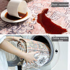 CHAMPLANT Washable Area Rug 5x7 Retro Boho Chic Medallion Distressed Design - Image 3