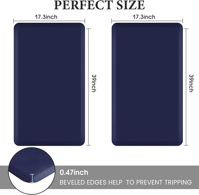 HappyTrends 2 PCS Kitchen Mat Cushioned Anti-Fatigue Floor Mat, Heavy Duty - Image 2