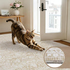 10x14 Area Rug for Living Room: Vintage Boho Neutral Washable Rug Indoor Soft - Image 9