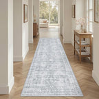 2'6''x8' Hallway Washable Runner Rug: Vintage Boho Neutral Kitchen Rug Soft - Image 8