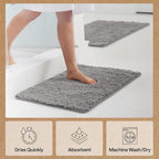 GORILLA GRIP Bath Rug Mat 60x17, Thick Soft Absorbent Chenille, Quick Dry - Image 7