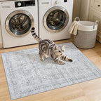 Machine Washable Area Rugs 2x3: Vintage Boho Neutral Washable Rug Indoor Soft - Image 2
