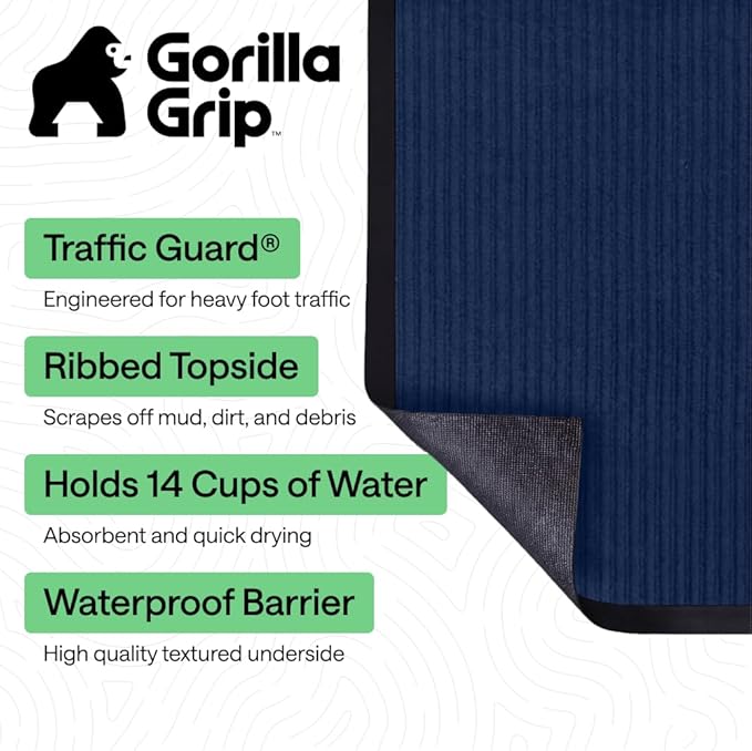 GORILLA GRIP Waterproof Traffic Guard Door Mat, Heavy Duty Entryway Mats - Image 2